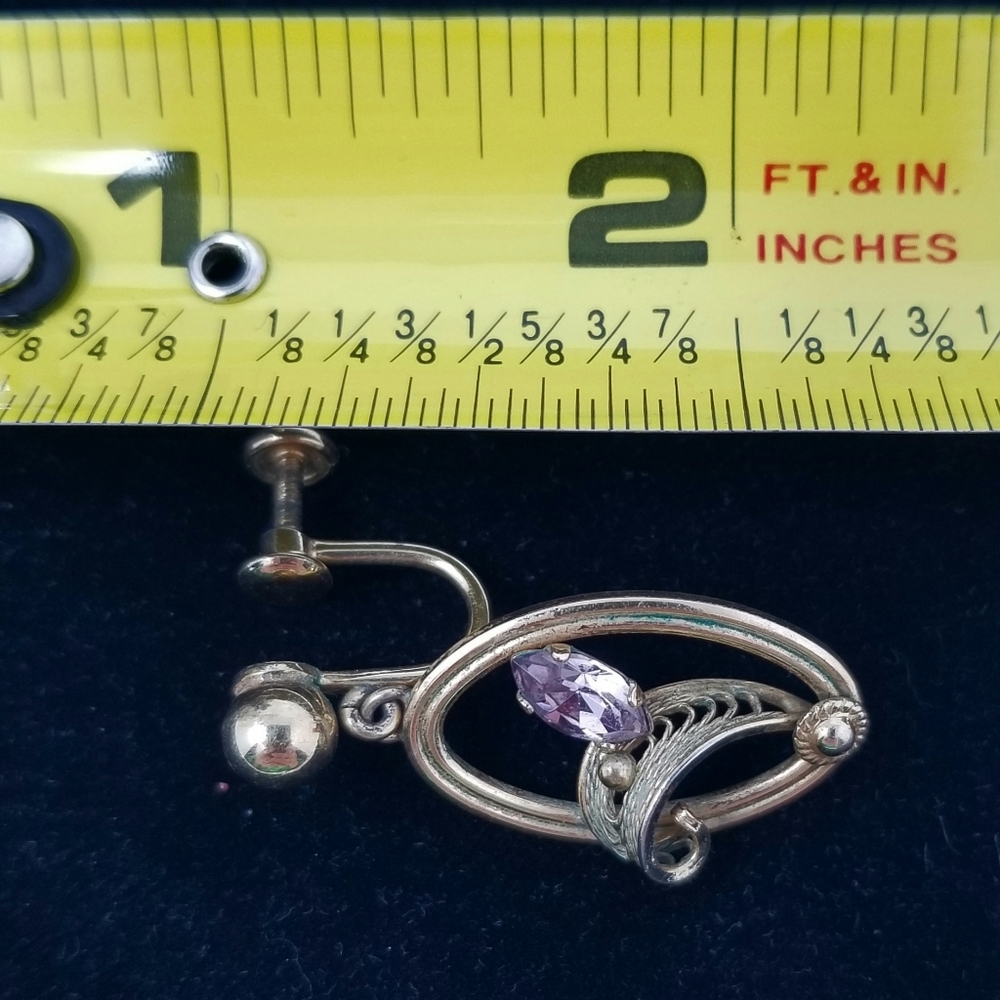 Vintage 12k Gold Filled A & Z Screw Back Earrings - Picture 4 of 5